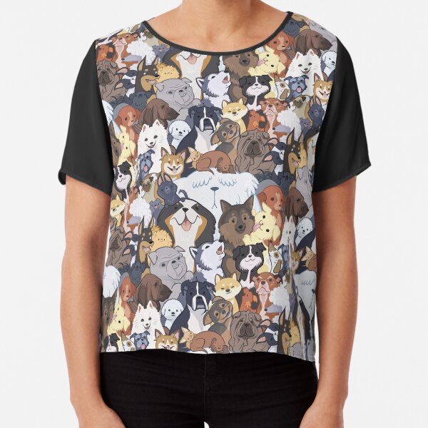 Pupper Party Chiffon Top