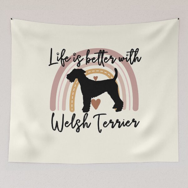 Item preview, Welsh Terrier Dog Rainbow Aesthetic Boho designed and sold by rafaeltto.