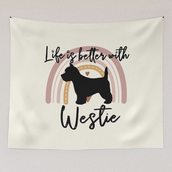 Item preview, West Highland White Terrier West Rainbow Aesthetic Boho designed and sold by rafaeltto.