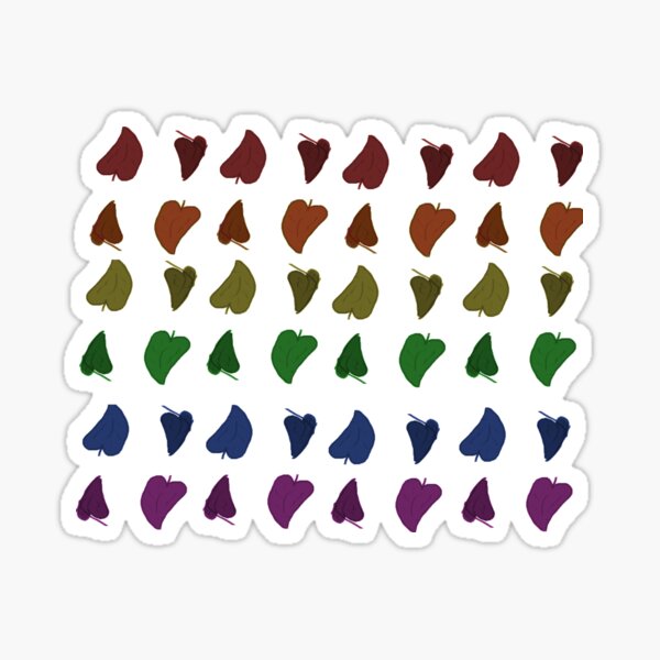 Rainbow Leaf Pattern Sticker