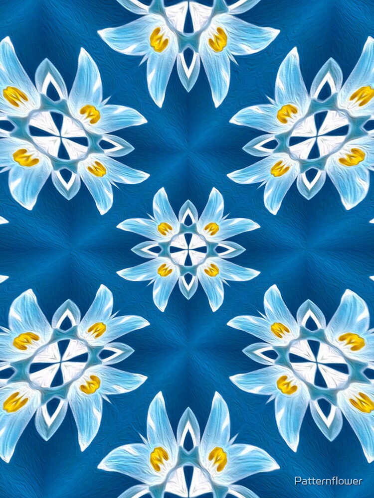 Thumbnail 4 of 4, iPhone Case, Blue Lily Pattern designed and sold by Patternflower.