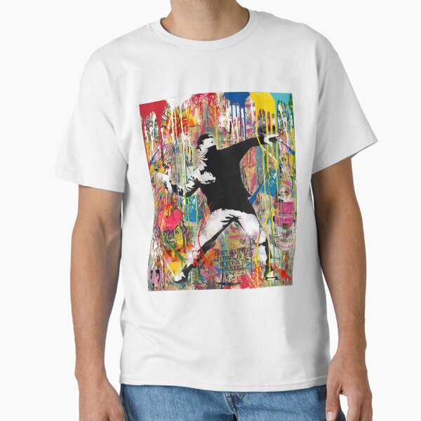 Item preview, Flower Thrower Pop Street Art Colorful designed and sold by WE-ARE-BANKSY.