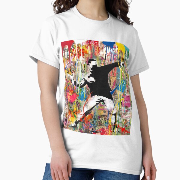 Item preview, Flower Thrower Pop Street Art Colorful designed and sold by WE-ARE-BANKSY.