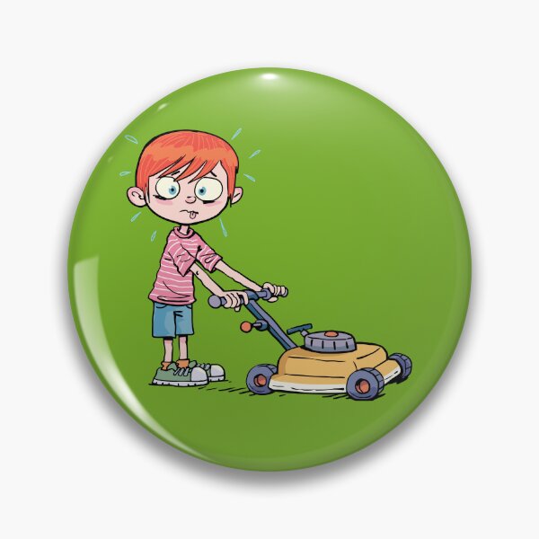 Item preview, boy is tired because he cut the grass designed and sold by duxpavlic.