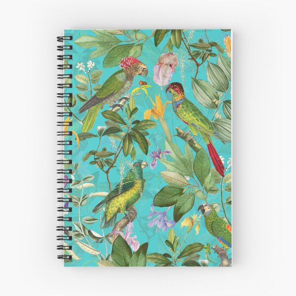 Item preview,  Tropical Birds And Flower Jungle Botanical Garden- Vintage Pattern  - blue Nightgarden designed and sold by UtArt.