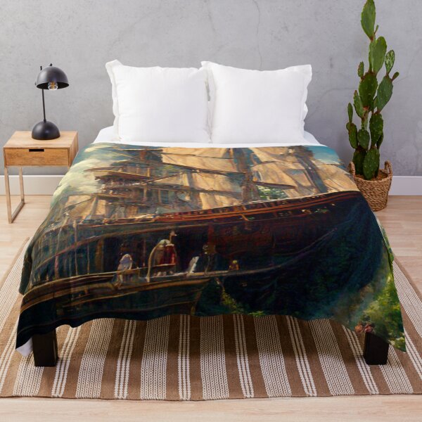 Item preview, Giant Caravel Ship on Land in a Forest Clearing designed and sold by Styxiann.