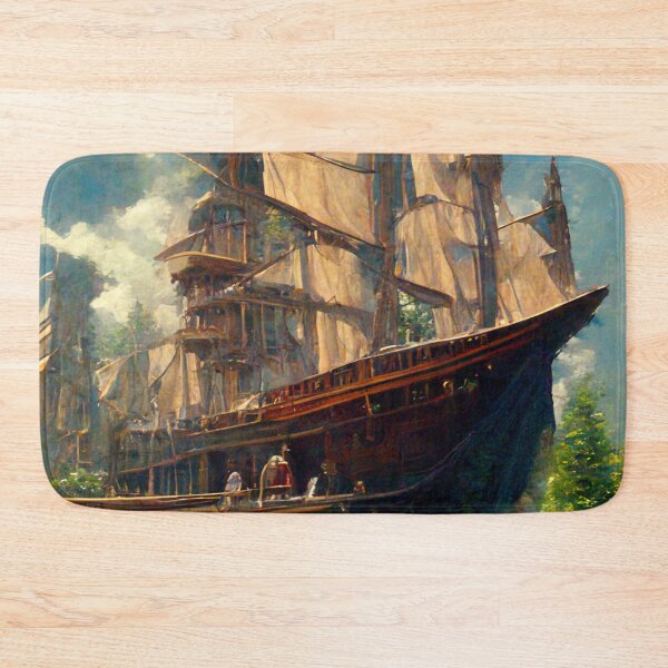 Item preview, Giant Caravel Ship on Land in a Forest Clearing designed and sold by Styxiann.