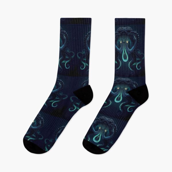 Item preview, Monster of the Depths / dark navy blue background designed and sold by recollectionsv.