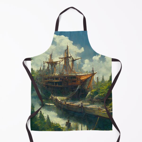 Item preview, Giant Ship Navigating a Small Forest River designed and sold by Styxiann.