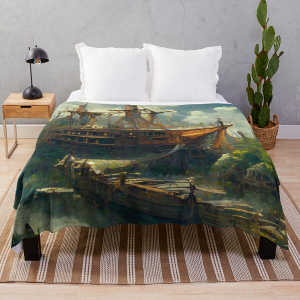 Item preview, Giant Ship Navigating a Small Forest River designed and sold by Styxiann.