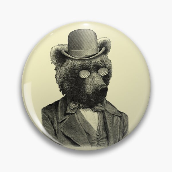 Item preview, Funny bear portrait (cream) designed and sold by Madame Memento.