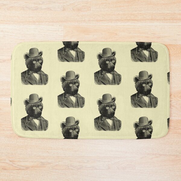 Item preview, Funny bear portrait (cream) designed and sold by Madame Memento.