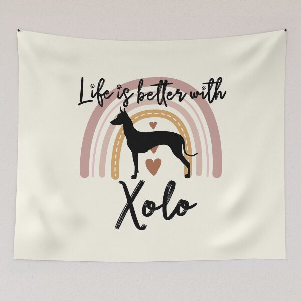 Item preview, Xoloitzcuintli Xolo Dog Rainbow Aesthetic Boho designed and sold by rafaeltto.