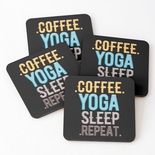 Item preview, Coffee Yoga Sleep Repeat Funny Gifts Coffee and Yoga designed and sold by nuel-art.