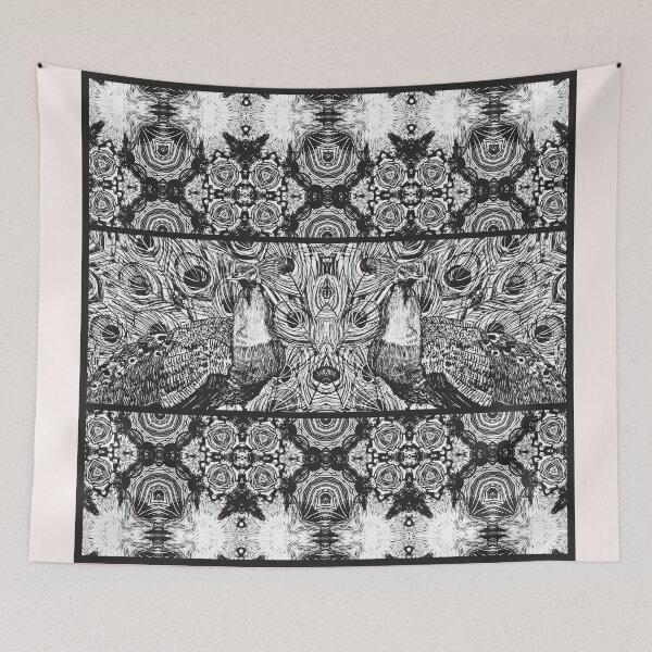 Item preview, Peacocks In B & W designed and sold by Nira Dabush.