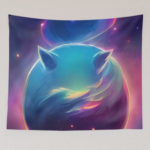Item preview, Cute devil space art horns designed and sold by ComicsFactory.