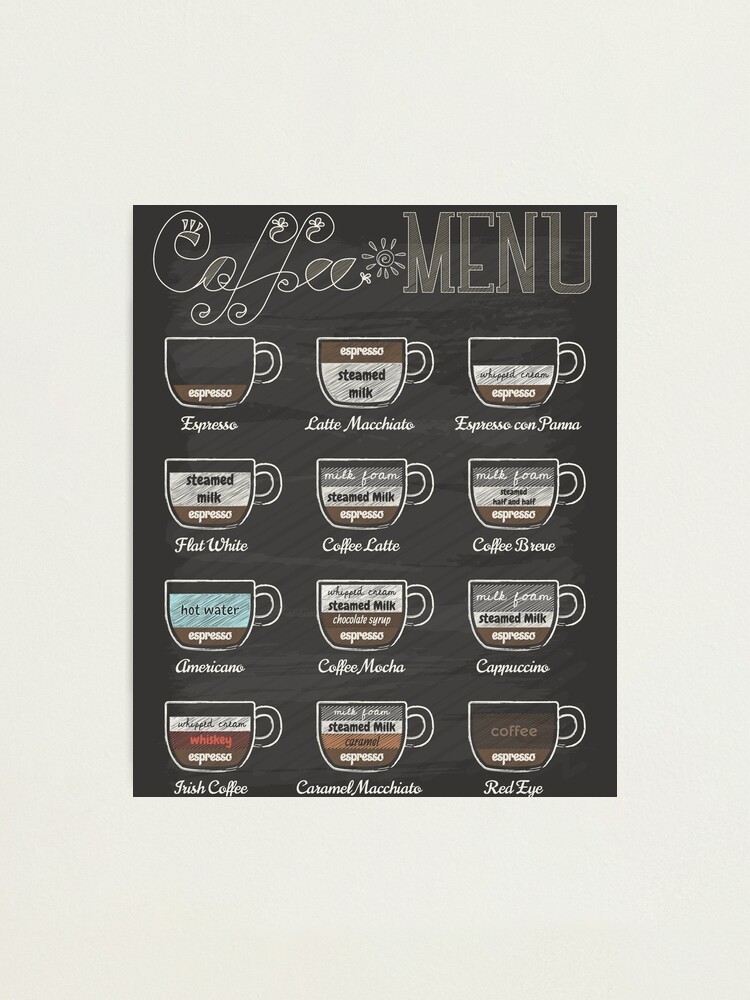 Alternate view of Coffee Shop Menu Photographic Print