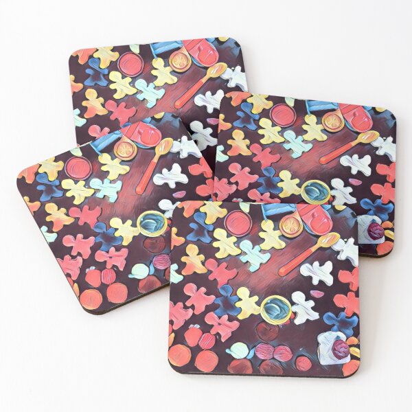 Item preview, Multicolor Playdough Shapes Gingerbread Men and Fruit designed and sold by TastyTonic.