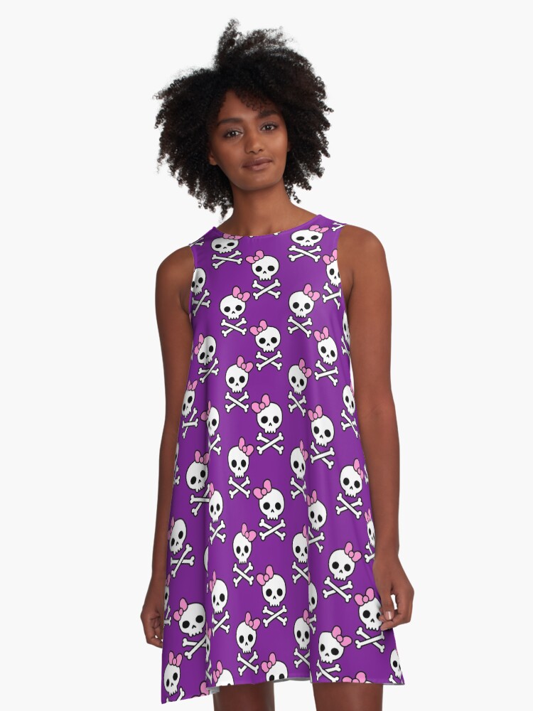 Purple hot sale skull dress