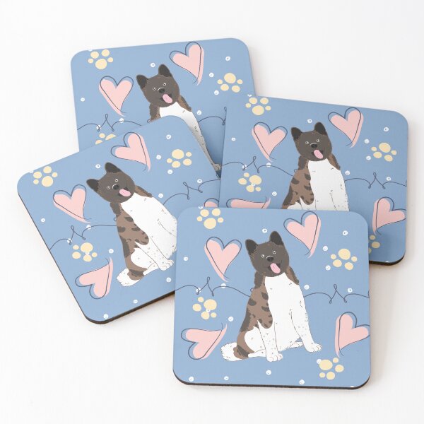 Item preview, LOVE Brown White Akita designed and sold by Lulupainting.