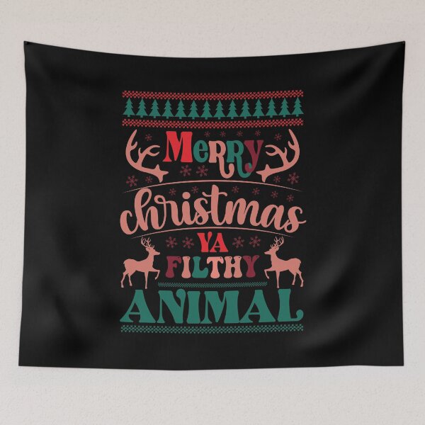 Item preview,  merry Christmas ya filthy animal ,Filthy Animal Sweater designed and sold by sweary12.