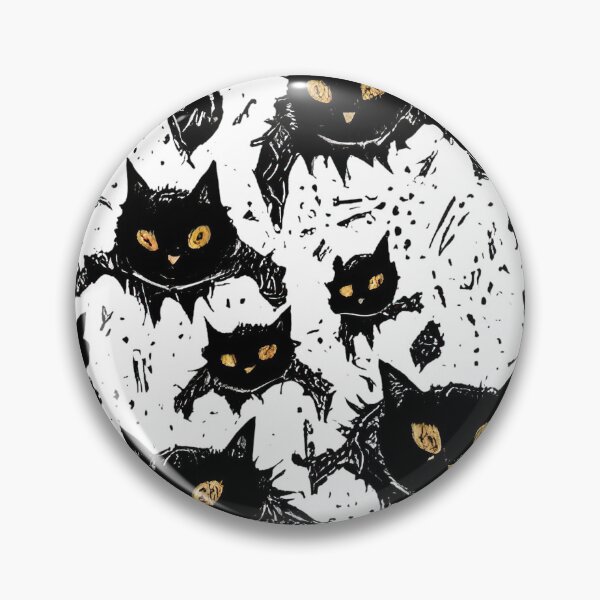 Aperçu de l'œuvre Motif d'Halloween de chauves-souris de chat noir créée et vendue par sermskr.