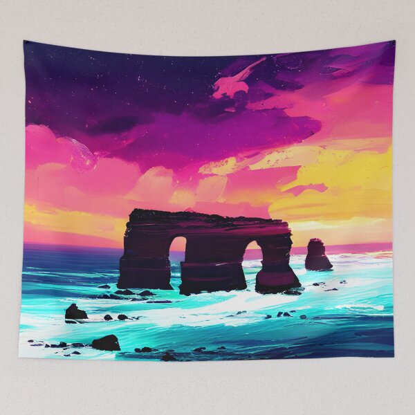 Item preview, ocean sunset waves, orange yellow vibes, vibrant color #3 designed and sold by supeart.