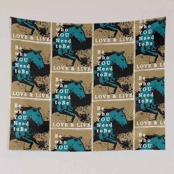 Item preview, Lusitano Horse Logo Running Free Design with Be Who You Need To Be Text designed and sold by DappleDesign.