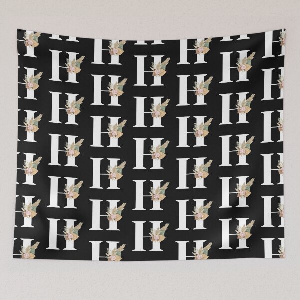 Item preview, letter h floral designed and sold by LU NA.