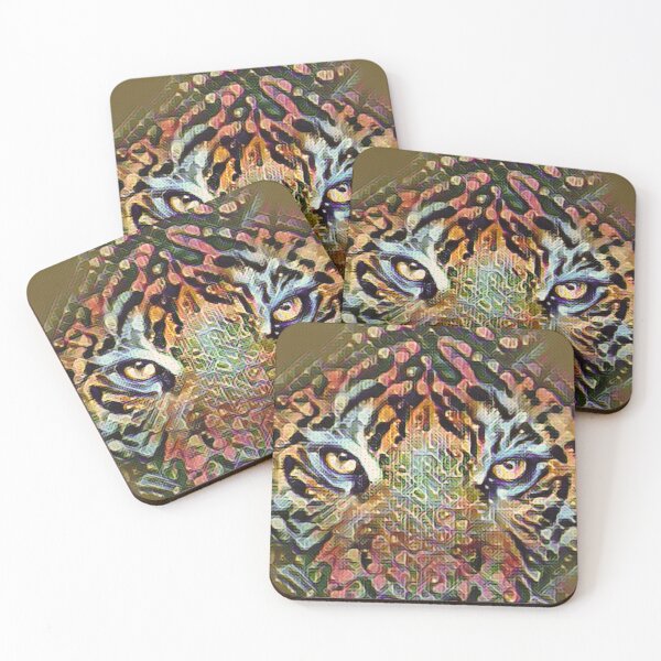 Item preview, Abstract paint effect Tiger face designed and sold by Wonder & Whimsy.