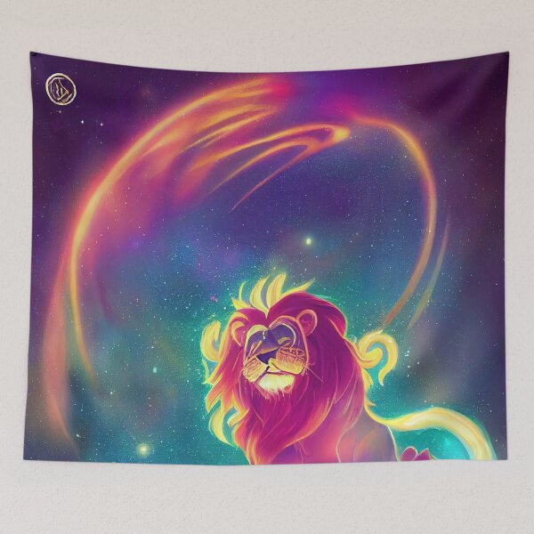Item preview, Leo space art - Lion designed and sold by ComicsFactory.