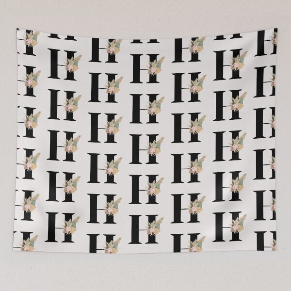 Item preview, letter h floral designed and sold by LU NA.