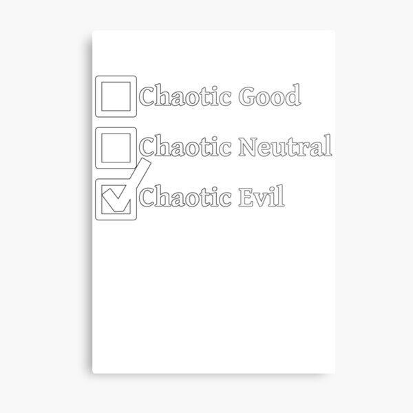 Dnd Alignment Chart Metal Prints Redbubble