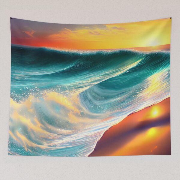 Item preview, blue ocean, sunset #3 designed and sold by supeart.