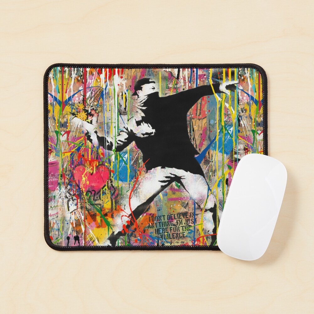 Flower Thrower Pop Street Art Colorful Art Board Print for Sale by  WE-ARE-BANKSY