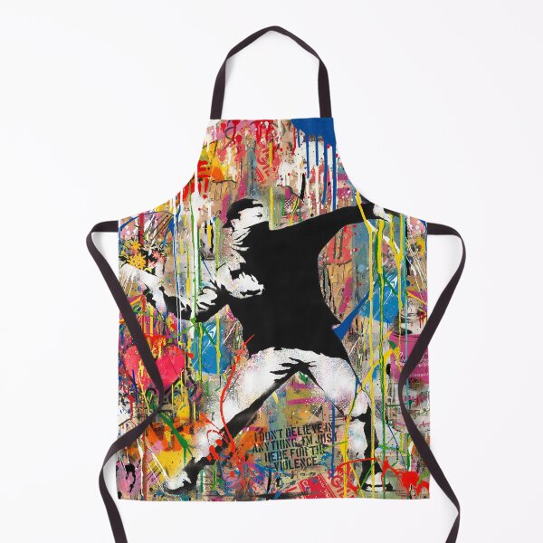 Item preview, Flower Thrower Pop Street Art Colorful designed and sold by WE-ARE-BANKSY.