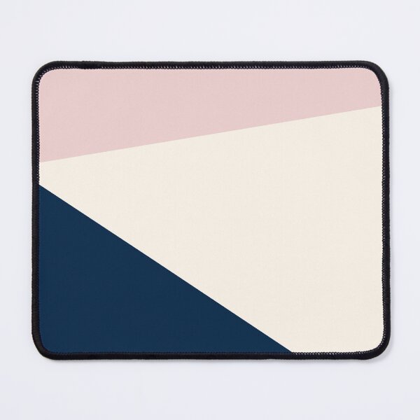 Item preview, Jag, Minimalist Angled Geometric Color Block in Navy Blue, Blush Pink, and Off-White designed and sold by kierkegaard.