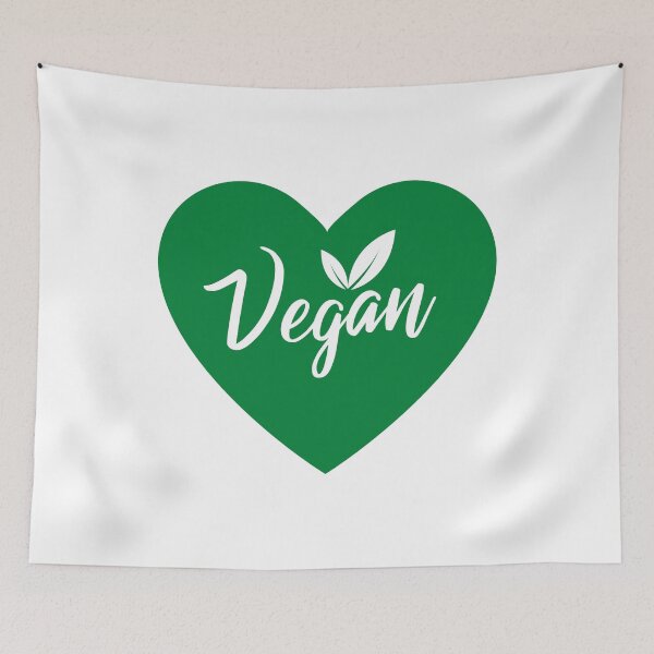 Item preview, Happy World Vegan Day - World Vegetarian Day - Vegan Lettering with Leaf in Heart designed and sold by WBP Mart.