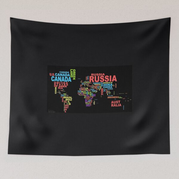 Item preview,  black background with text overlay, map, typography, colorful designed and sold by FNDES1GN5.