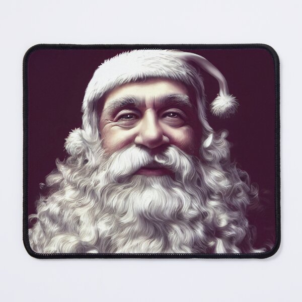 Item preview, Santa Claus, christmas photo, black and white, designed and sold by Hype2Art.