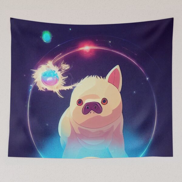 Aperçu de l'œuvre Space art cute pigs créée et vendue par ComicsFactory.