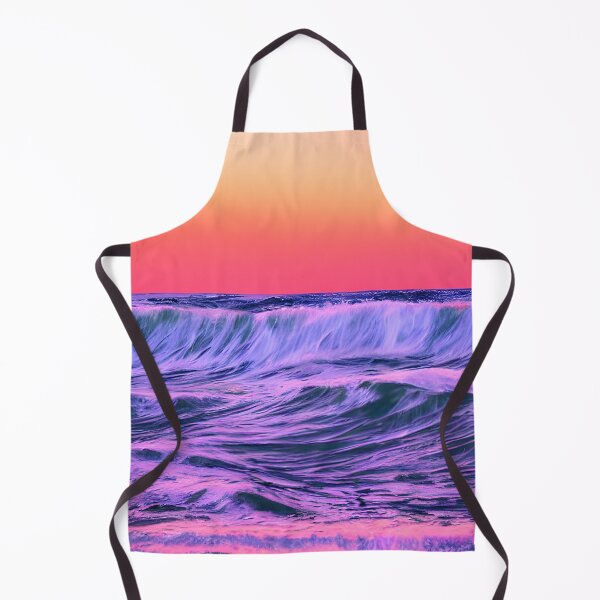 Item preview, blue ocean waves, yellow orange vibes, retro #8 designed and sold by supeart.