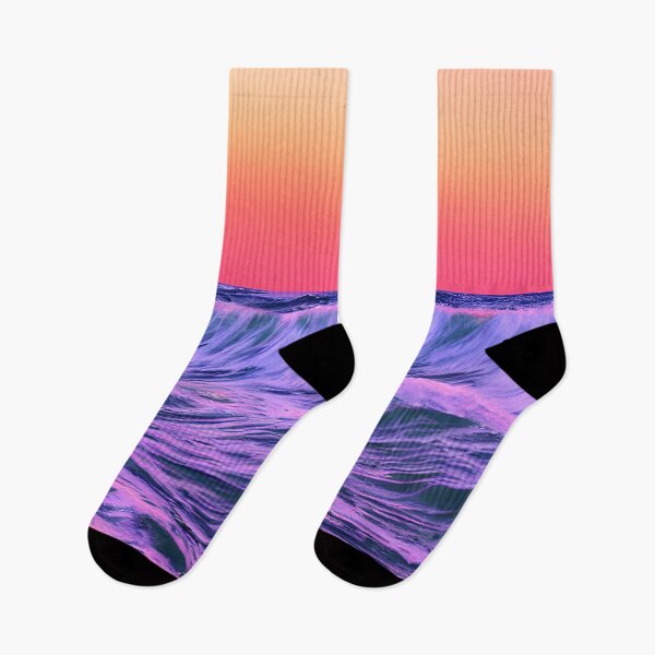 Item preview, blue ocean waves, yellow orange vibes, retro #8 designed and sold by supeart.