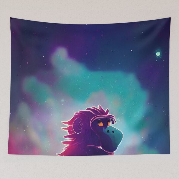 Item preview, Space art monkey designed and sold by ComicsFactory.