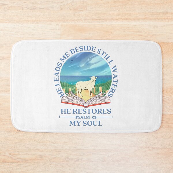 Item preview, He Leads Me Beside Still Waters, He Restores My Soul Psalm 23 Verse 3 - 4 | Bible | Scriptures | Christian | Gospel |  designed and sold by MJDezigns.