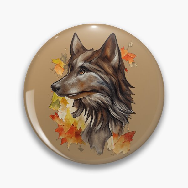Item preview, Autumn Wolf Watercolor designed and sold by CreationsPrints.