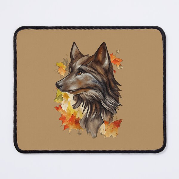 Item preview, Autumn Wolf Watercolor designed and sold by CreationsPrints.