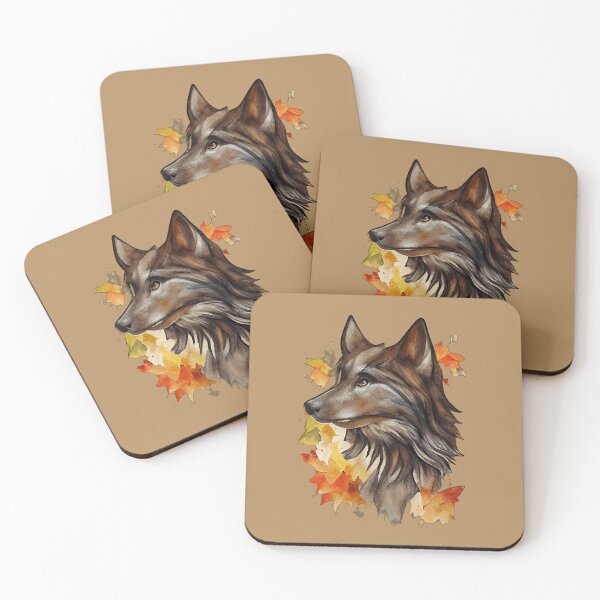 Item preview, Autumn Wolf Watercolor designed and sold by CreationsPrints.