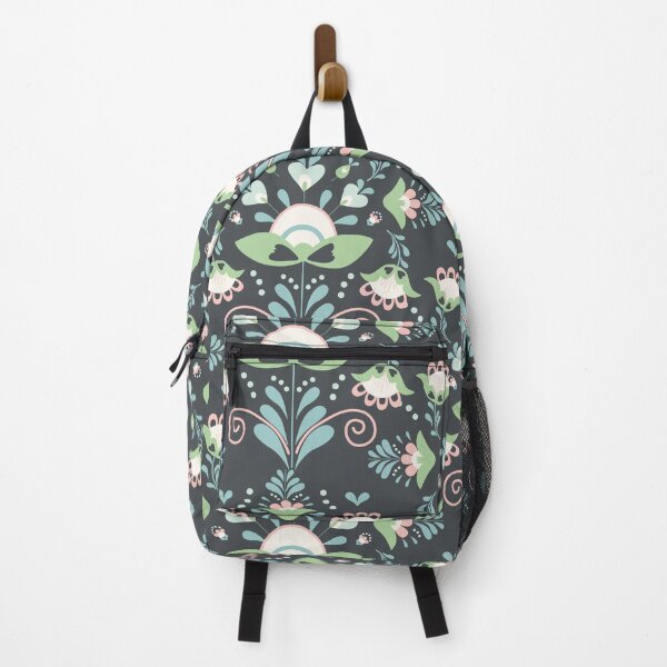 Item preview,  Folsky floral pattern on dark background designed and sold by IlustraDeni.