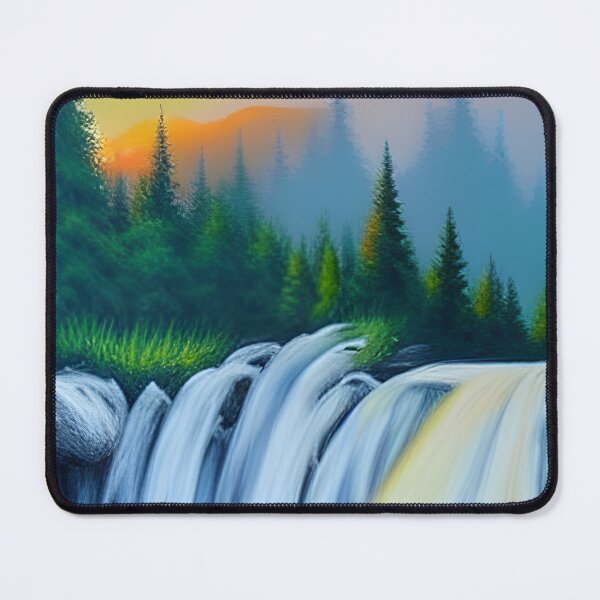 Item preview, Sunset Waterfall, Beautiful Detailed Painting, Ai Generated Art  designed and sold by ACC .